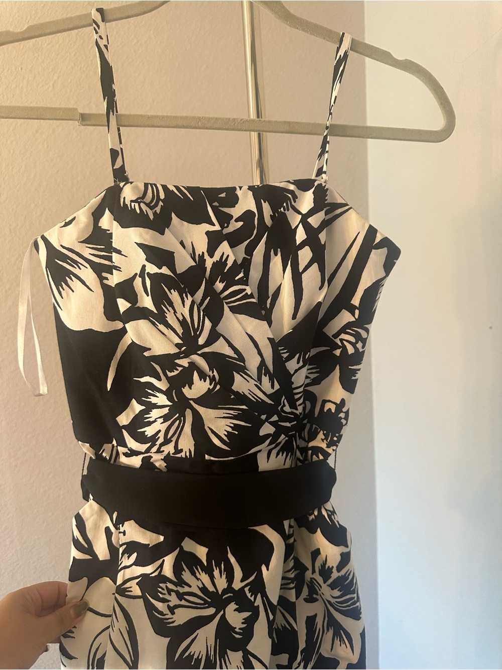 White House Black Market Black and White Dress